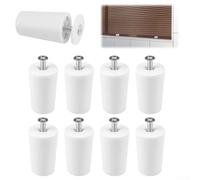 Lot de 8 butées de butée pour volets roulants, 40 mm, blanc, avec vis, butées d'extrémité, protection complète pour volet roulant