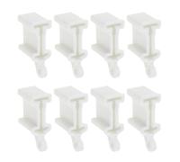 Lot de 8 butées flexibles et pliables pour rail de rideau - Fixation au plafond - Blanc