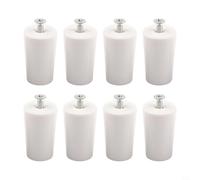 Lot de 8 butoirs de volet roulant en polypropylène de 40 mm avec vis, butée d'extrémité blanche pour stores vénitiens, ferrures de meubles robustes pour réparation et stabilisation