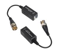 Lot de 8 câbles vidéo passifs pour balun Power Set sans support - Requis Cvi Tvi AHD sur caméras Cat5 Utp 300 m - Transmission de sécurité CCTV à mouvement complet