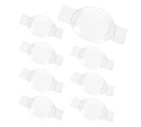Lot de 8 cache-yeux médicaux pour enfants et adultes après une chirurgie - En plastique - Avec trous d'aération - Transparents
