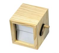 Lot de 8 cadres photo à rabat personnalisés à manivelle | Boîte à rabat mécanique en bois massif avec lumière LED réglable blanc chaud/jaune chaud, album photo romantique pour cadeaux (couleur