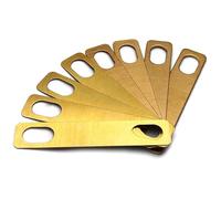 Lot de 8 cales de manche de guitare électrique en laiton de 0,2/0,5/1 mm d'épaisseur Plaque de connexion facile à installer Outil de luthier