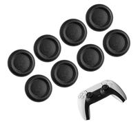 Lot de 8 Capuchons de Joystick Manette Compatible avec PS5/PS4, Capuchons en Silicone pour Manette de Jeu, Antidérapants, Résistants à l'usure, Antidérapants, Texture Laser (Noir)