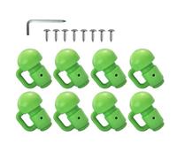 Lot de 8 capuchons de protection pour poteau de trampoline, kit de composants de sécurité, crochet de filet de protection, polymère durable résistant aux UV, matériel industriel avec style de