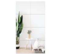 Lot de 8 carreaux de miroir en acrylique pleine longueur - 35 cm x 30 cm - Incassables - Non verre - Miroir de sécurité en plastique de sécurité pour enfants - Sans cadre - Pour salle de classe