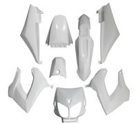 Lot de 8 carrosserie carénage P2R Derbi 50 Senda 2000>2010 Blanc TU