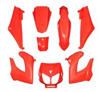 Lot de 8 carrosserie carénage P2R Derbi 50 Senda 2000>2010 Rouge TU