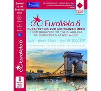 Lot de 8 cartes cyclistes - Eurovelo 6, Partie 3 : Danube, de Budapest à la Mer Noire | Huber