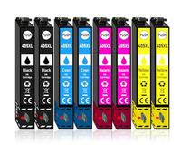 Lot de 8 cartouches compatibles avec Epson n° 405XL Workforce WF-7310 WF-7830 WF-7835 WF-7840 WF-7835 Workforce Pro WF-3820 WF-3825 WF-4820 WF-4825 WF-4830