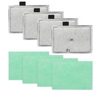Lot de 8 cartouches de filtre CF1 pour aquarium, compatibles avec filtre Interpet CF1, kit d'entretien de 4 mois pour aquarium, lot de rechange (4 cartouches filtrantes + 4 tampons Algaway)