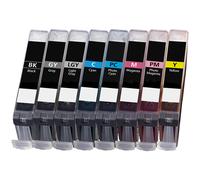 Lot de 8 cartouches d'encre compatibles avec Canon 4215C001 / CLI-65BK
