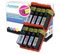 Lot de 8 cartouches d'impression type Jumao compatibles pour Lexmark S305 +Fluo offert