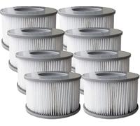 Lot de 8 cartouches filtrantes de rechange pour piscines et jacuzzis gonflables MSPA - Faciles à nettoyer et durables