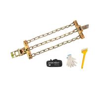 Lot de 8 chaînes à neige universelles pour voitures, camions et VUS - Chaînes de traction pour pneus robustes avec design antidérapant, installation facile pour une utilisation d'urgence, s'adapte à