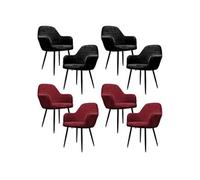 Lot de 8 chaise de conference interieur non empilable non pliable H. 83 cm en metal noir
