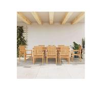 Vidaxl Chaises De Jardin Empilables Lot De 8 56,5x57,5x91 Cm Bois Teck