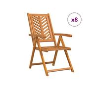 Lot de 8 chaise GENERIQUE exterieur non pliable en bois massif H. 109 cm