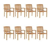 Lot de 8 chaise tissu 90 cm marron