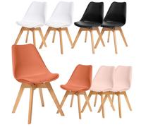 Lot de 8 Chaises A Manger BAYA Mix 2 Atmosphera
