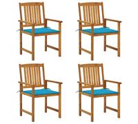 Lot de 8 Chaises de Jardin avec Coussins Siège Bois d'Acacia Solide vidaXL