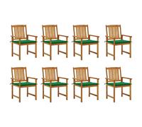 4x Chaises de Jardin avec Coussins Bois d'Acacia Massif Extérieur vidaXL