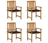 Lot de 8 Chaises de Jardin avec Coussins Siège Bois d'Acacia Solide vidaXL