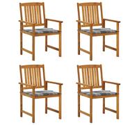 Lot de 8 Chaises de Jardin avec Coussins Siège Bois d'Acacia Solide vidaXL