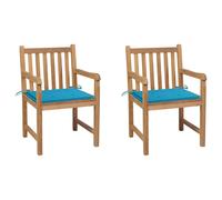 Lot de 8 Chaises de Jardin avec Coussins Siège Crème Bois Teck Massif vidaXL