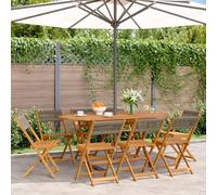 Lot de 8 chaises de jardin pliantes, grises, en bois massif d'acacia, traité à l'huile, meubles de jardin d'extérieur robustes pour terrasse, balcon, sièges confortables, résistantes aux intempéries