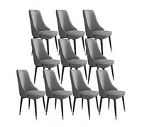 Lot de 8 chaises de salle à manger modernes rembourrées en cuir avec dossier, chaises d'appoint élégantes et confortables pour meubles de salle à manger contemporains