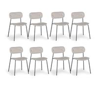 Lot de 8 Chaises Design Tyler 80cm Beige