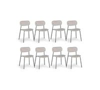Lot de 8 Chaises Design Tyler 80cm Beige