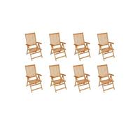 Chaises Inclinables De Jardin 8 Pcs Bois De Teck Solide Yueyinnkeji