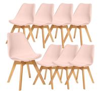 Lot De 8 Chaises Salle A Manger Baya Rose Atmosphera
