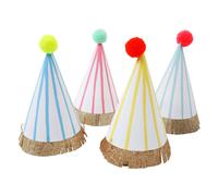 Lot de 8 chapeaux de f te d'anniversaire Meri Meri, en forme de c ne, lumineux et color s, pour enfants et adultes.