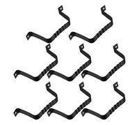 Lot de 8 charnières de gouttière robustes en aluminium pour supports de gouttière - Noir pour tonte de pelouse