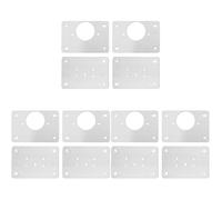 Lot de 8 charnières de porte de placard à fermeture douce - Plaque de montage - Support de réparation caché à fermeture automatique - Charnières dissimulées - Panneau en acier inoxydable robuste (3