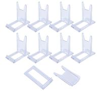 Lot de 8 chevalets réglables en acrylique transparent pour la maison, le bureau, la rentrée scolaire, album de bande dessinée, magazine CD, cartes postales, œuvres d'art (11,2 x 10,5 x 6 cm)