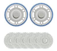 Lot de 8 chiffons de nettoyage avec 2 supports de rechange, disques de nettoyage pour ECOVACS pour T30 pour robot OMNI Pièces de rechange, tampon de nettoyage du sol