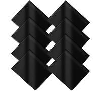 Lot de 8 Chiffons de Nettoyage en Microfibre, Chiffon de Nettoyant Lunettes pour Lentilles, Téléphones Mobiles, Ordinateurs Portables, Tablettes, Objectifs d'appareil Photo, écrans(Noir)