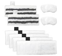 Lot de 8 chiffons de rechange en microfibre compatibles avec les nettoyeurs vapeur Kärcher C 2/3/4/5 Blanc