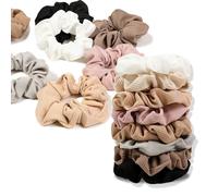 Lot de 8 chouchous pour femme - Élastiques à cheveux sans dommages, à la fois pour cheveux épais ou fins, sans plis, pour queue de cheval, sans blesser vos cheveux