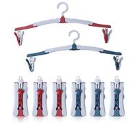 Lot de 8 cintres de Voyage Pliables en Plastique, Cintres Plastiques Peu encombrants Rotatifs à 360 ° Antidérapants Peu encombrants pour la Maison, l'hôtel, Le Camping, Accessoire Voyage