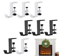 Lot de 8 cintres pour chaussettes de Noël - Support lourd réglable pour bord de table et étagère - Cintre guirlandes de cheminées pour les crismes Holiday Home Fiest Decoration