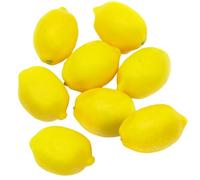 Lot de 8 Citrons artificiels en Plastique Décoration de Citron Jaune Fruit Littoral réaliste, Convient pour la décoration de Vacances et de Fête