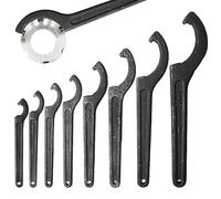 Lot de 8 clés à crochet réglables en C de 22 à 65 mm, clés pour écrou rond, clé à crochet, mandrin, clé à crochet avec nez pour écrous à rainure, tour, écrou de serrage