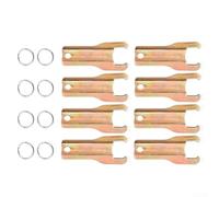 Lot de 8 clés de rechange en métal avec porte-clés pour boîtes RTU/LP/Sidekick/Sidewinder, clés utilitaires en métal pour maison, garage, jardin (cuillère)