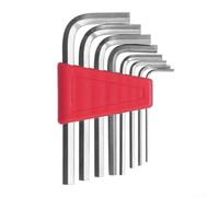 Lot de 8 clés hexagonales métriques en forme de L avec bras court en acier pour réparation de vélo et assemblage de meubles 1,5 mm-6 mm