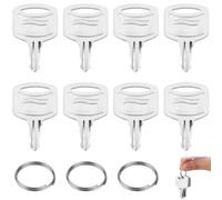 Lot de 8 Cles pour Distributeur de Papier Toilette Tork avec 3 Anneaux Porte-Cles, Cles Metalliques de Remplacement pour Porte-Papier et Distributeur d'Essuie-Mains, Outil Pratique pour Entretien, Eco